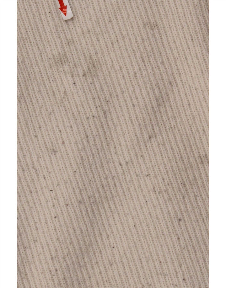 Zara Pull ras du cou pour femme UK 14 Medium Blanc cassé Polyester