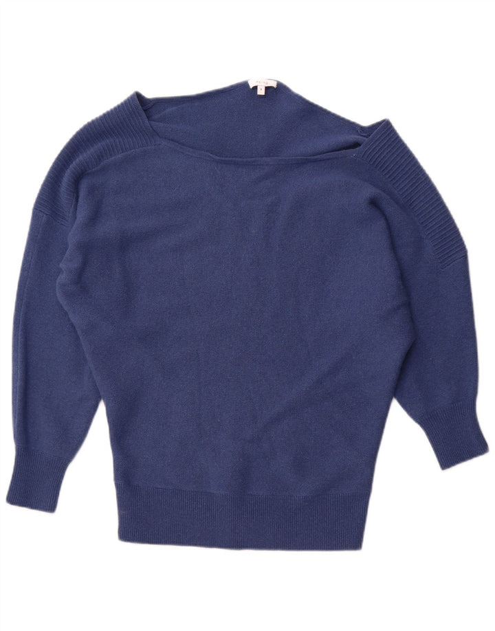 REISS Pull surdimensionné à col bateau pour femme UK 10 Petit Bleu