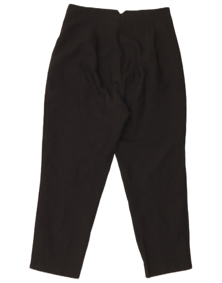 Pantalon de costume fuselé Zara Femme Large W30 L27 Noir Polyester