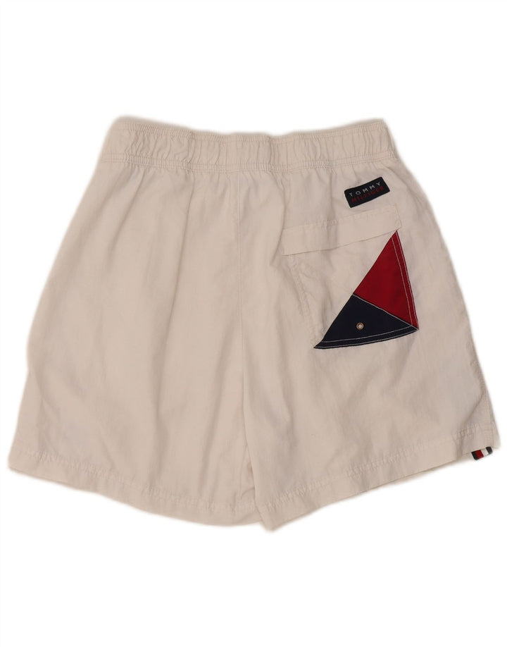 Tommy Hilfiger Short de bain graphique pour femme UK 12 Blanc moyen