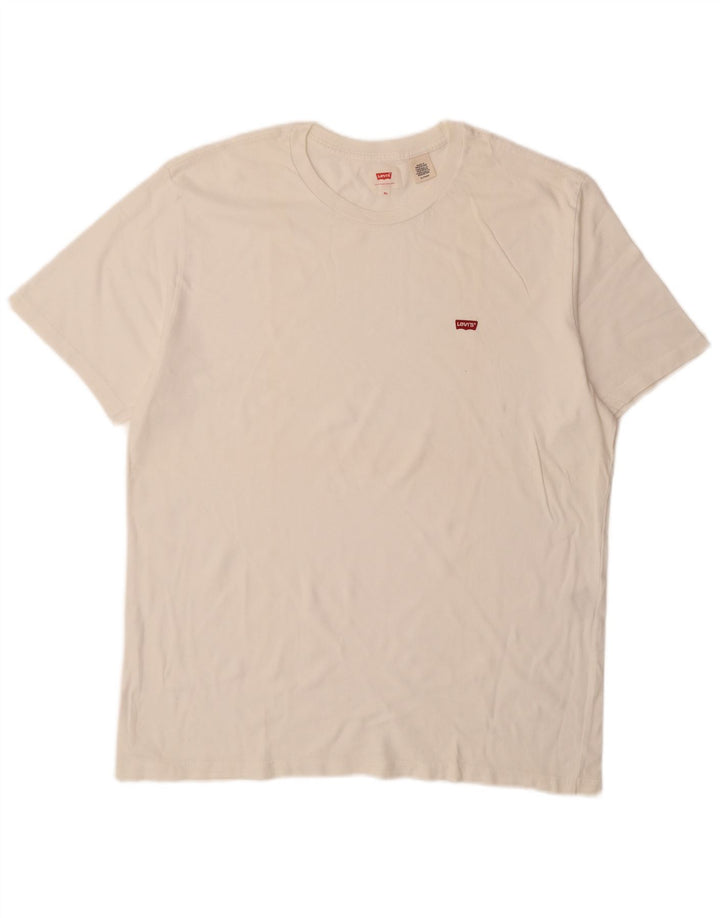 LEVI'S T-Shirt Homme Top XL Blanc Coton