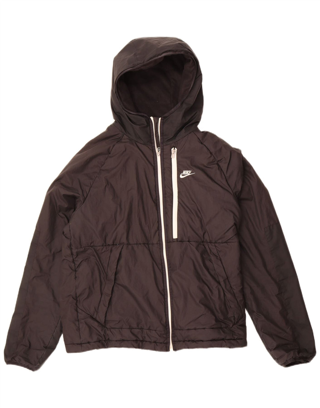 Nike Veste coupe-vent à capuche Therma-Fit pour femme UK 14 Noir moyen