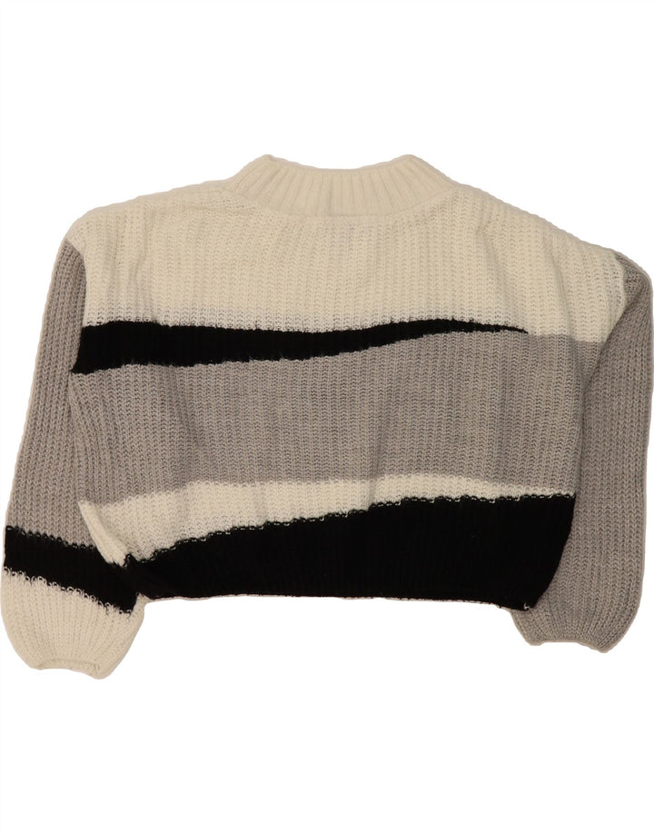 TOPSHOP Womens Oversized Turtle Neck Jumper Sweater UK 10 Small Grey Vintage Topshop and Second-Hand Topshop from Messina Hembry 