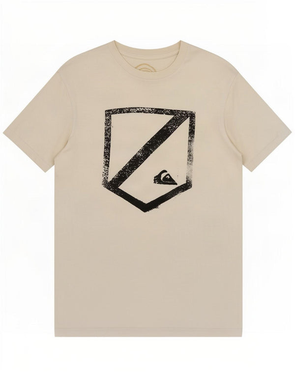 Quiksilver T-Shirt Graphique Homme Grand Blanc Coton