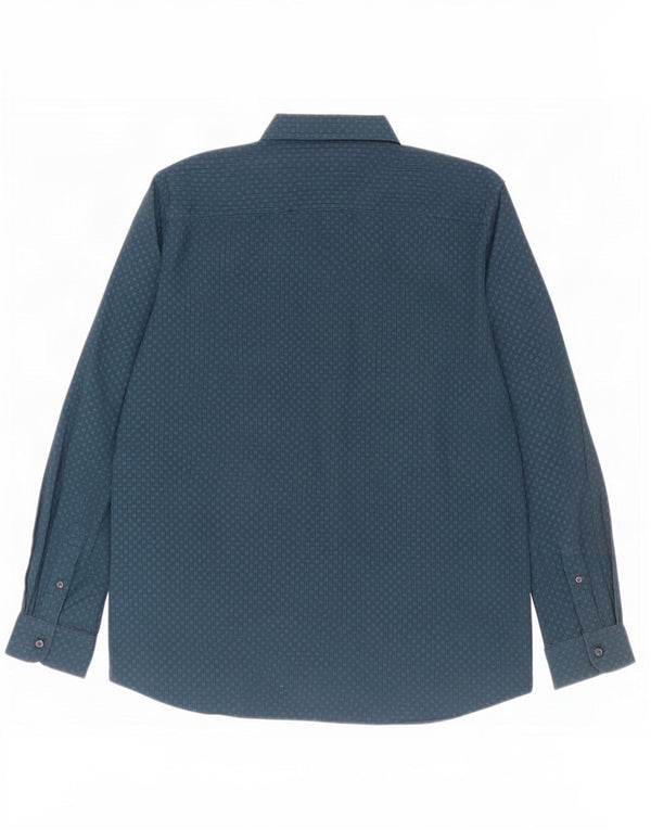 Crew Clothing Chemise Slim Fit Homme Bleu Marine Coton Géométrique