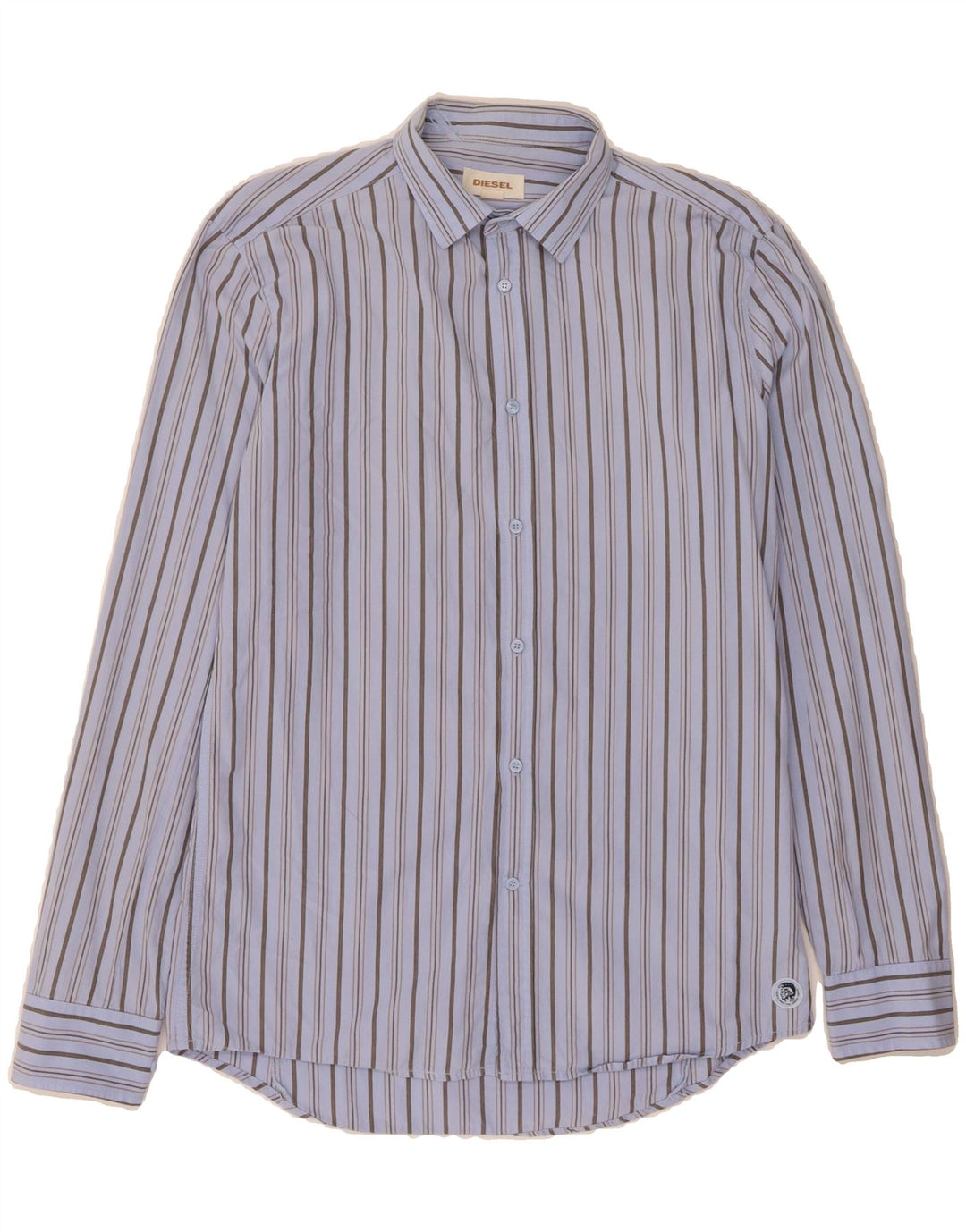 DIESEL Chemise Homme Large Bleu Rayé Coton