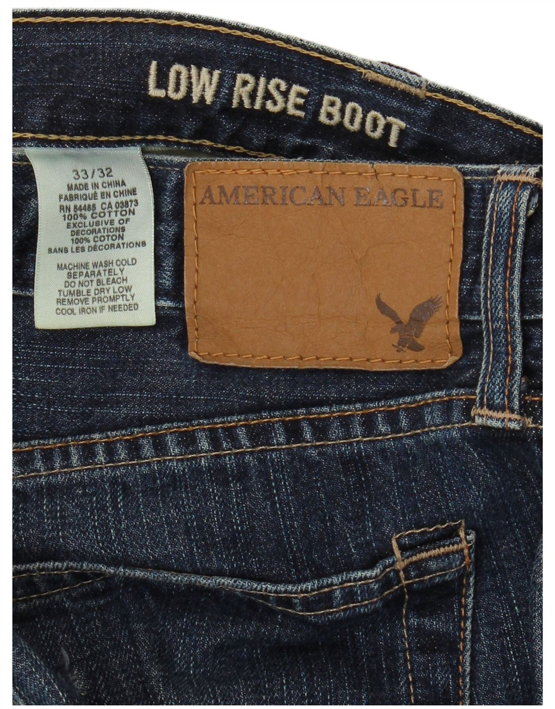 AMERICAN EAGLE Jean droit homme W33 L32 bleu marine coton