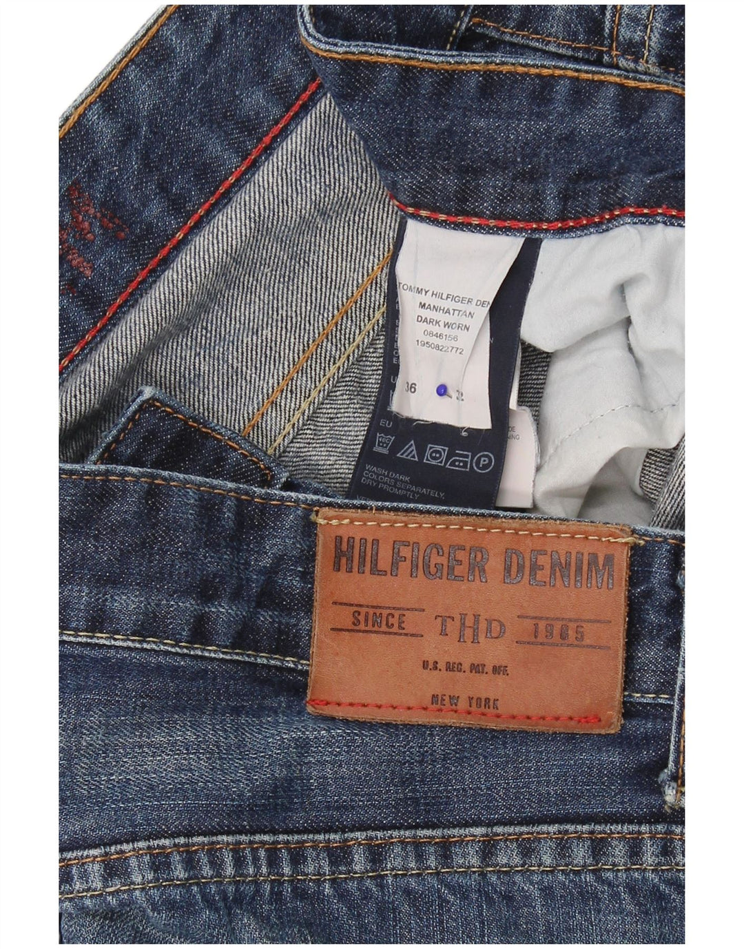 Tommy Hilfiger Jean Bootcut Homme W36 L32 Bleu Marine Coton