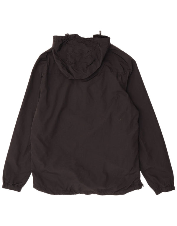Lyle & Scott Veste Anorak à capuche pour homme UK 40 Large Noir Nylon