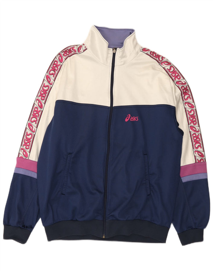 Asics Veste de Survêtement Graphique Homme IT 56 XL Bleu Colorblock Polyamide