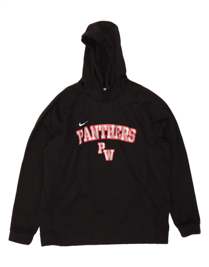 NIKE Mens Panthers Graphic Hoodie Jumper XL Black Polyester Vintage Nike and Second-Hand Nike from Messina Hembry 