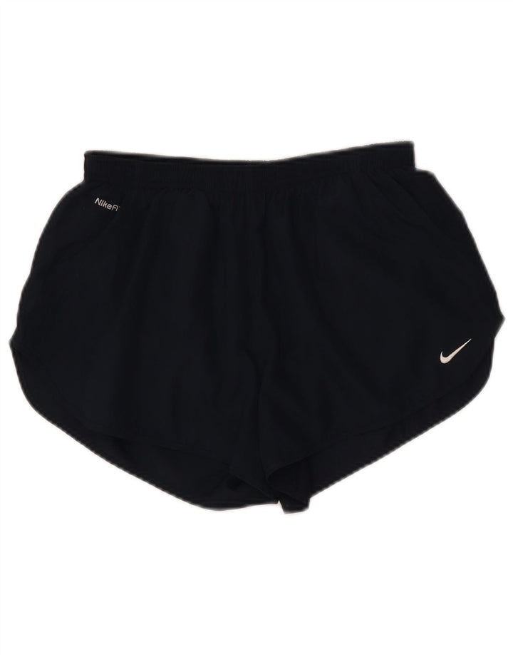 NIKE Short de sport pour femme UK 8 Small Bleu marine Polyester