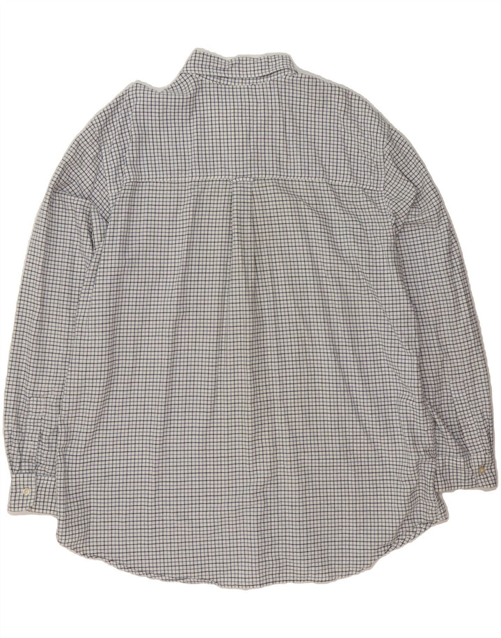 CHAPS Mens Tall Shirt 2XL White Check Cotton Vintage Chaps and Second-Hand Chaps from Messina Hembry 