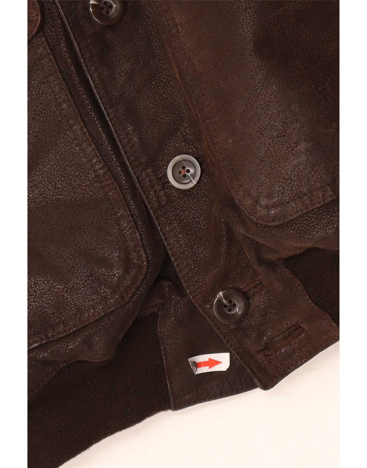 veste en cuir bomber homme vintage IT 48 Marron moyen
