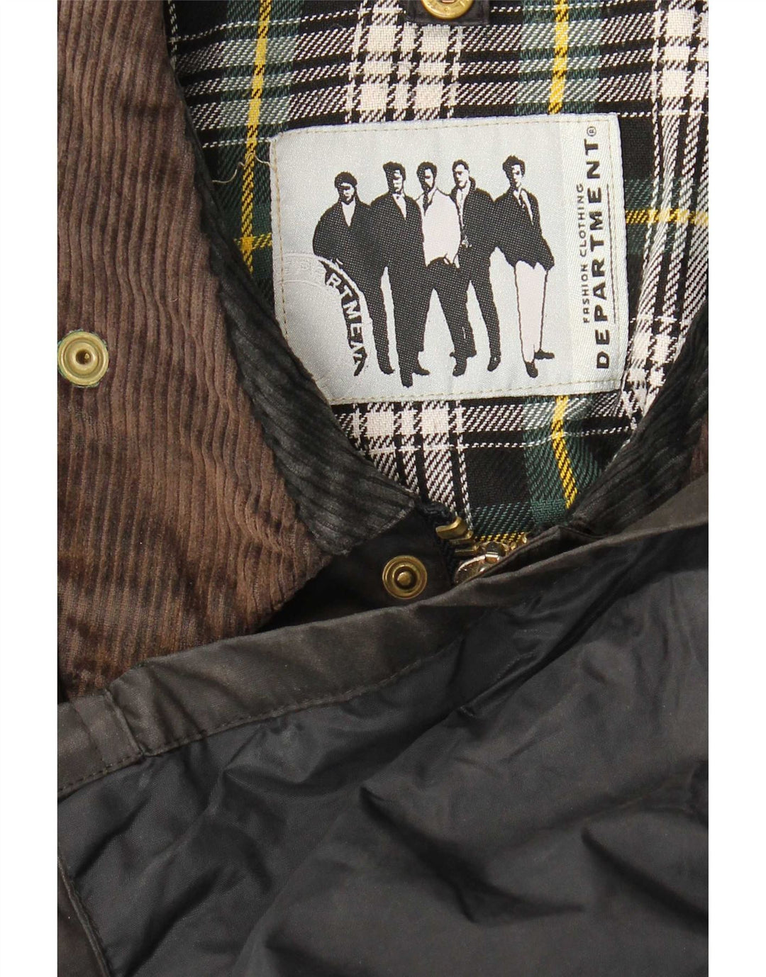 veste en coton ciré vintage pour hommes UK 44 2XL Noir