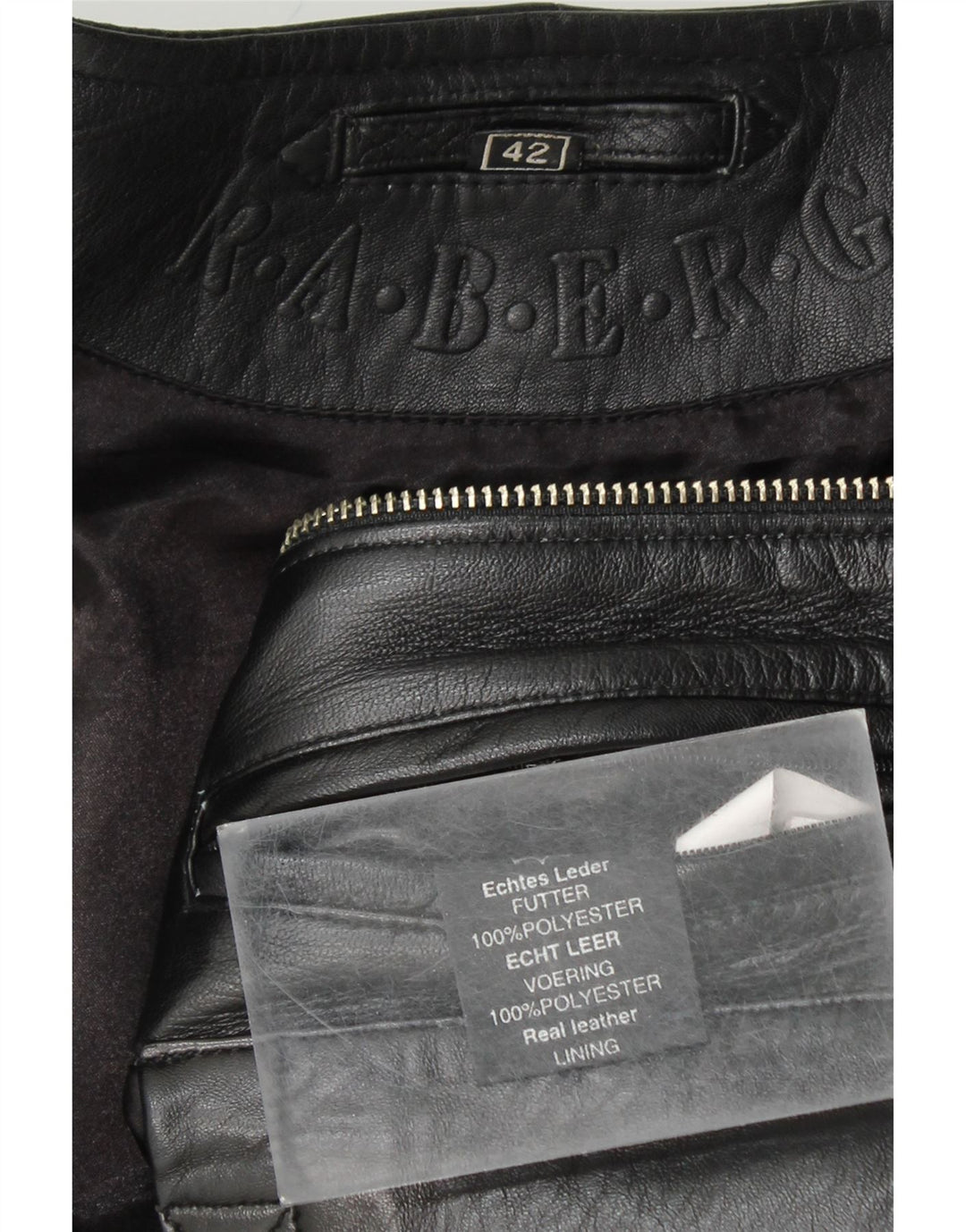 RABERG Veste en cuir crop femme EU 42 Grand cuir noir