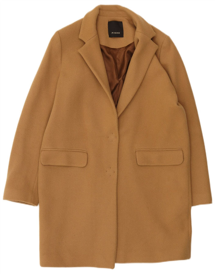 Pinko Manteau Femme UK 14 Grande Laine Beige