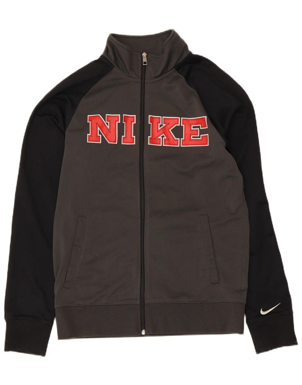 Nike Mens Graphic Tracksuit Top Jacket Small Grey Colourblock Polyester