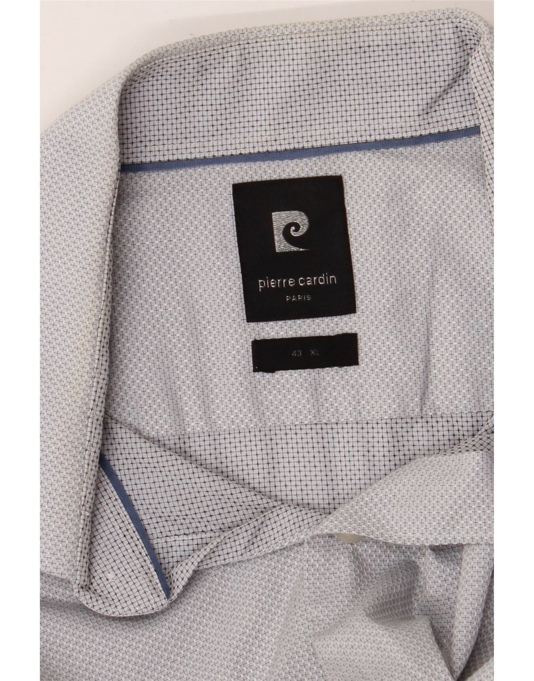 PIERRE CARDIN Chemise Homme Taille 43 XL Bleu Tacheté