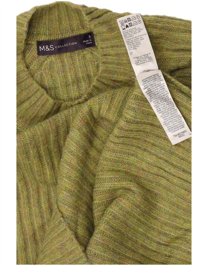 Marks & Spencer Pull col roulé pour femme UK 10 Petit Vert
