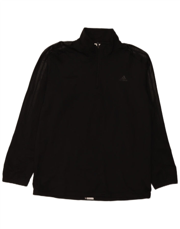 ADIDAS Sweat-shirt Climawarm à col zippé pour homme XL Noir Polyester