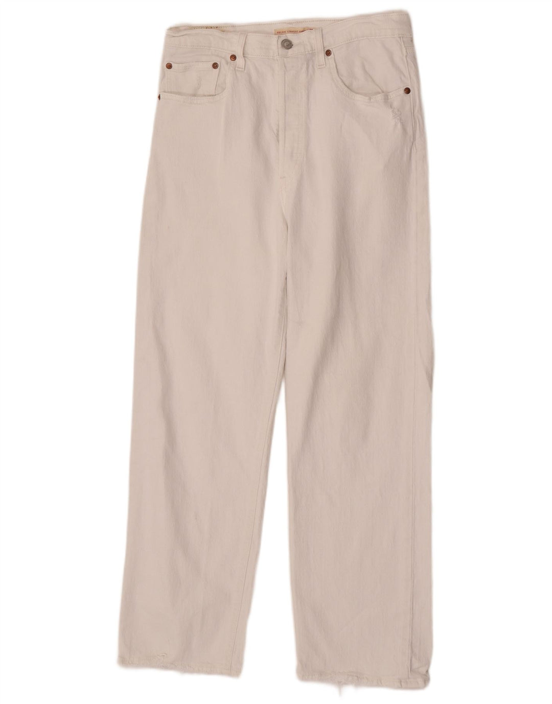 Levi's Jean Droit Ribcage Femme W30 L29 Coton Blanc