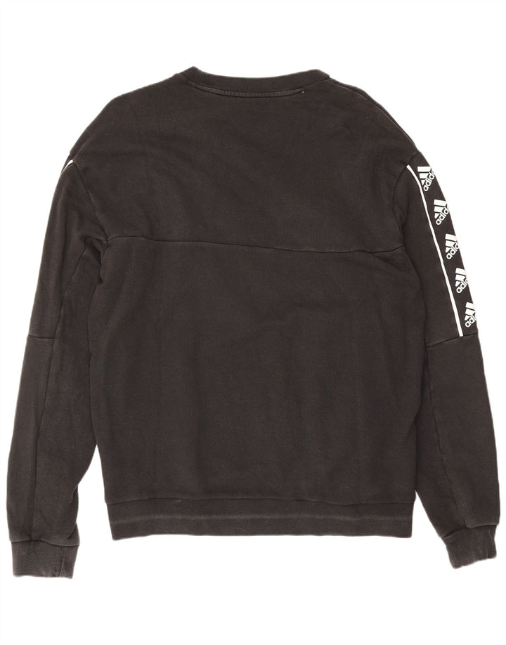 Adidas Sweat-shirt graphique pour homme en coton noir moyen