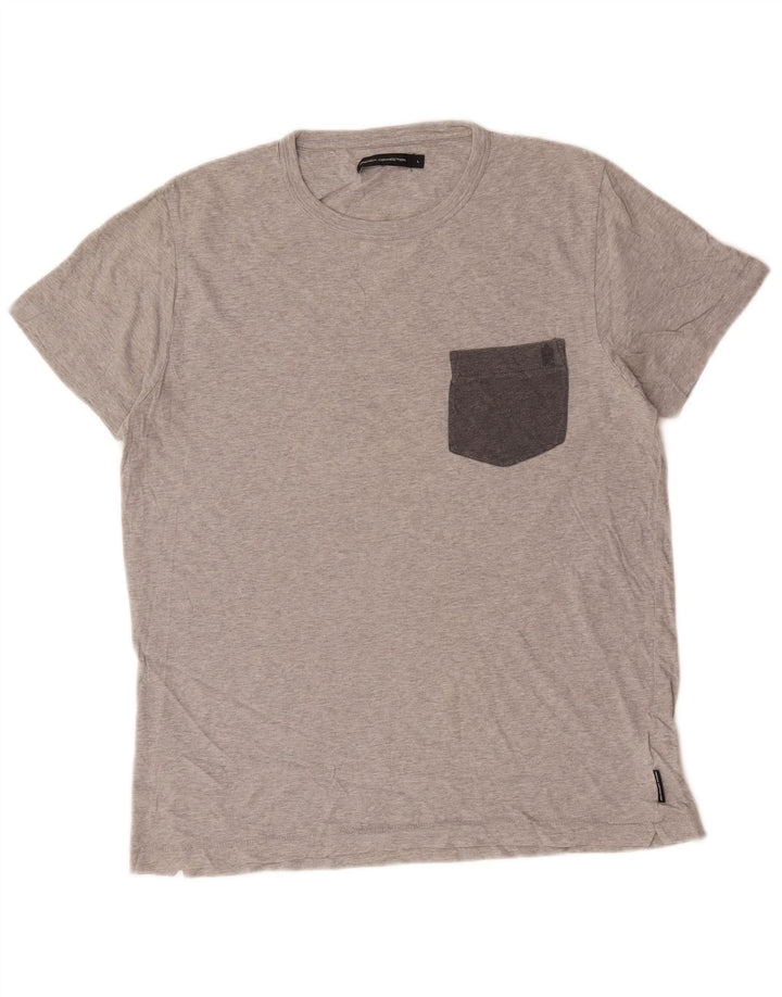 French Connection T-Shirt Homme Haut Large Gris Coton