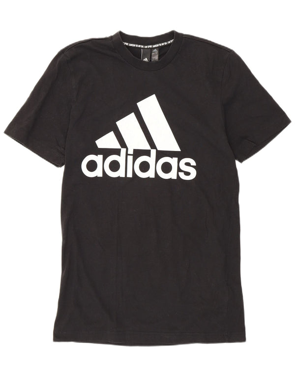 Adidas T-shirt graphique pour hommes, petit, noir, coton, sport