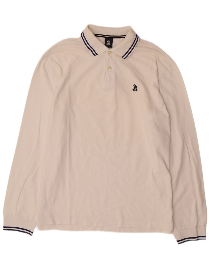 MARINA YACHTING Polo à Manches Longues Homme 3XL Blanc Coton