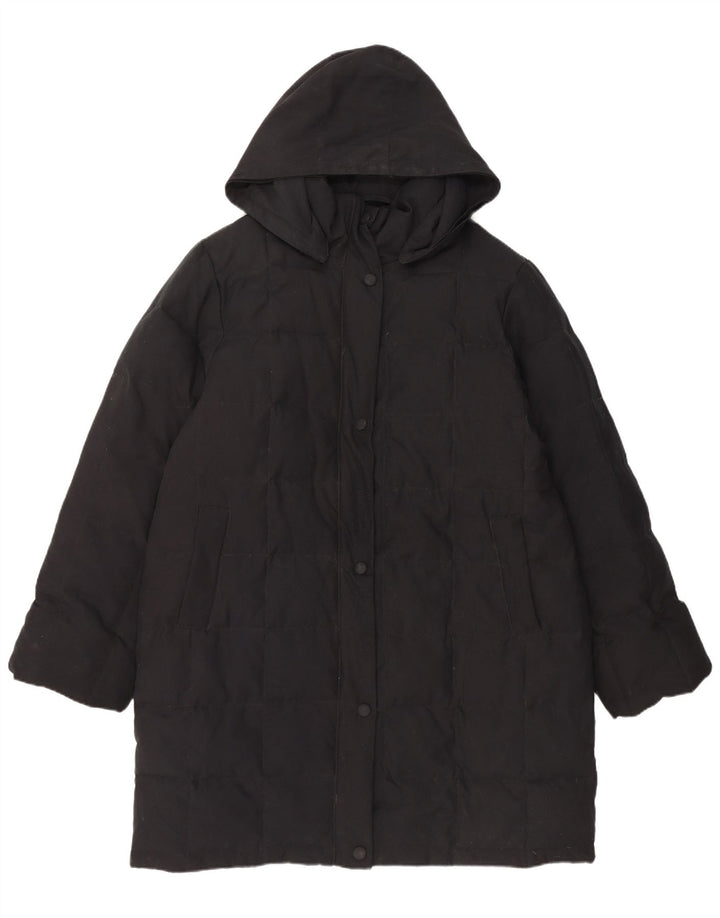 BRUGI Manteau matelassé à capuche pour femme IT 48 XL Noir Polyester