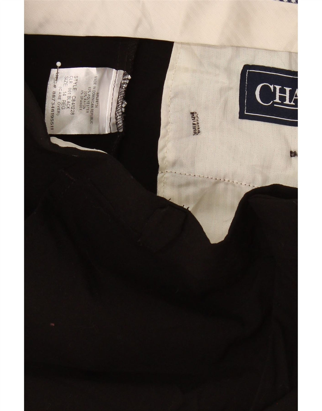 CHAPS Boys Straight Chino Trousers 13-14 Years W27 L27 Black Polyester Vintage Chaps and Second-Hand Chaps from Messina Hembry 
