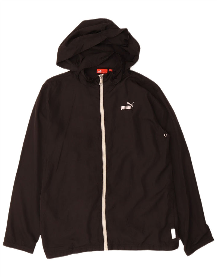 PUMA Veste de survêtement à capuche pour garçon 13-14 ans XL Noir Polyester
