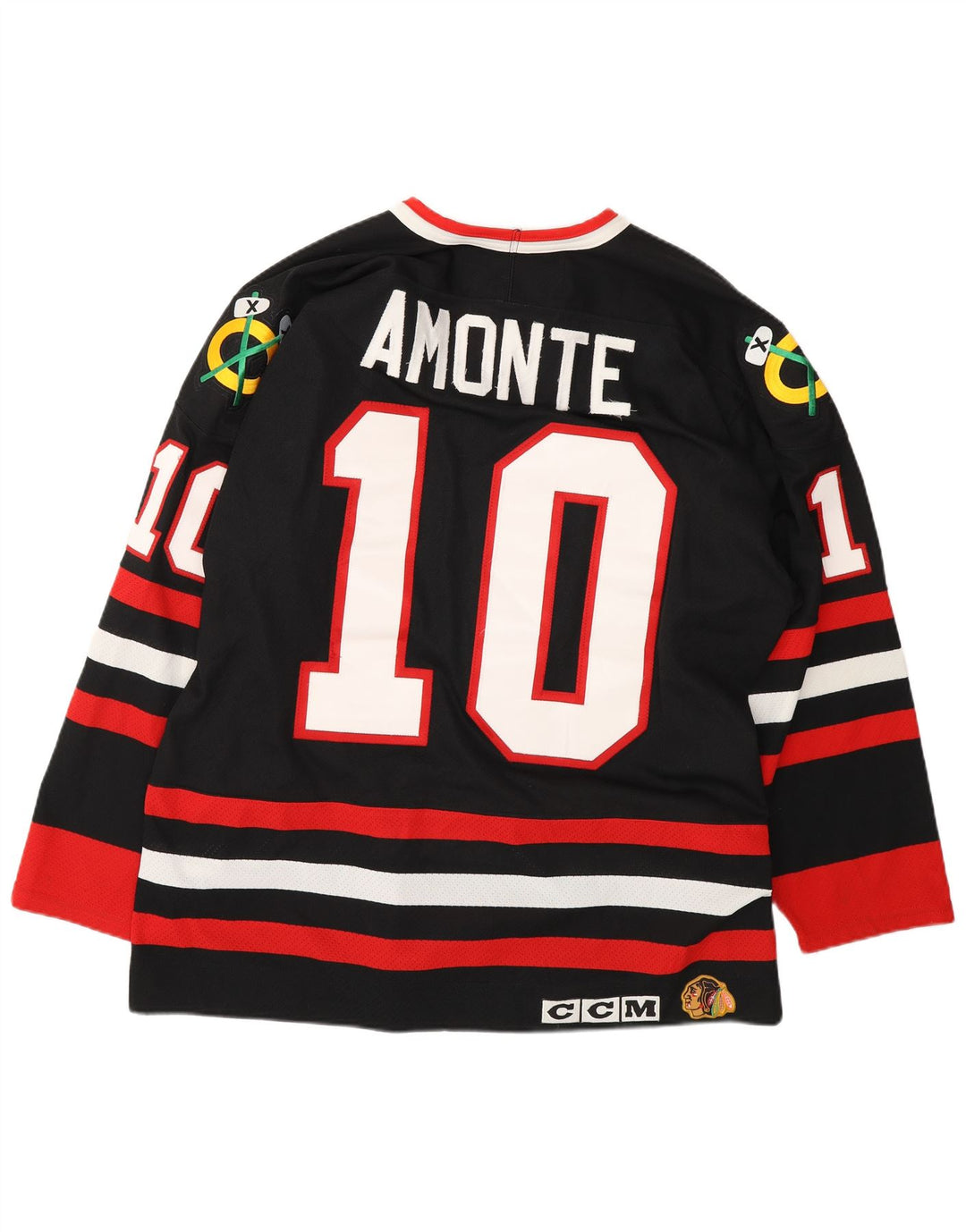 CCM NHL Chicago Blachawks Tonny Amonte 10 Haut en jersey pour homme Noir Taille L