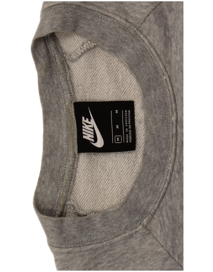 Nike Sweat-shirt graphique pour femme UK 14 Gris moyen Coton