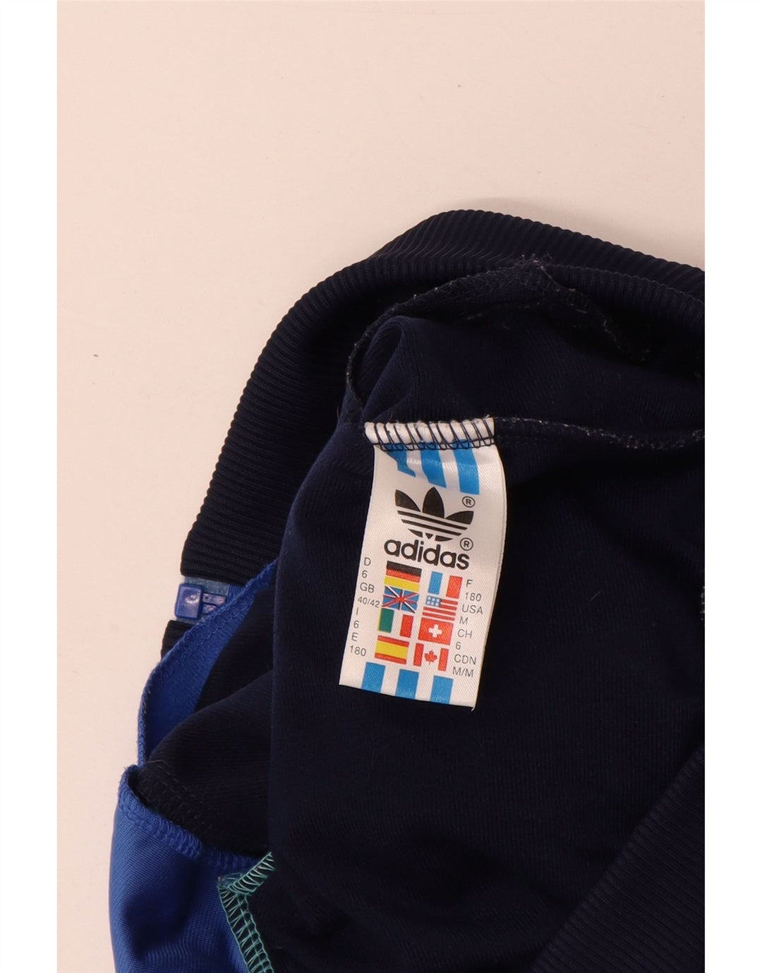Adidas Veste de survêtement pour homme UK 40/42 Bleu moyen Colorblock Polyester