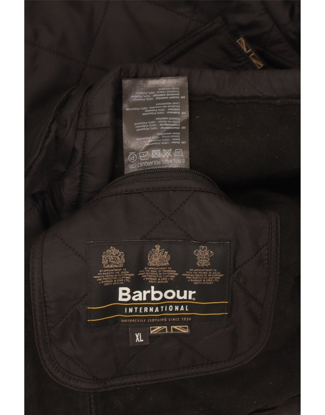 Barbour Veste matelassée pour homme UK 42 XL Noir Polyamide