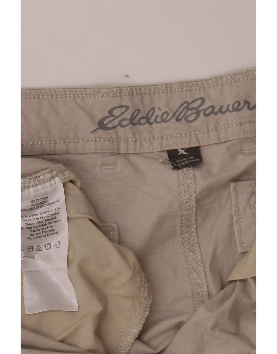 EDDIE BAUER Short cargo pour femme US 16 2XL W38 Gris Coton