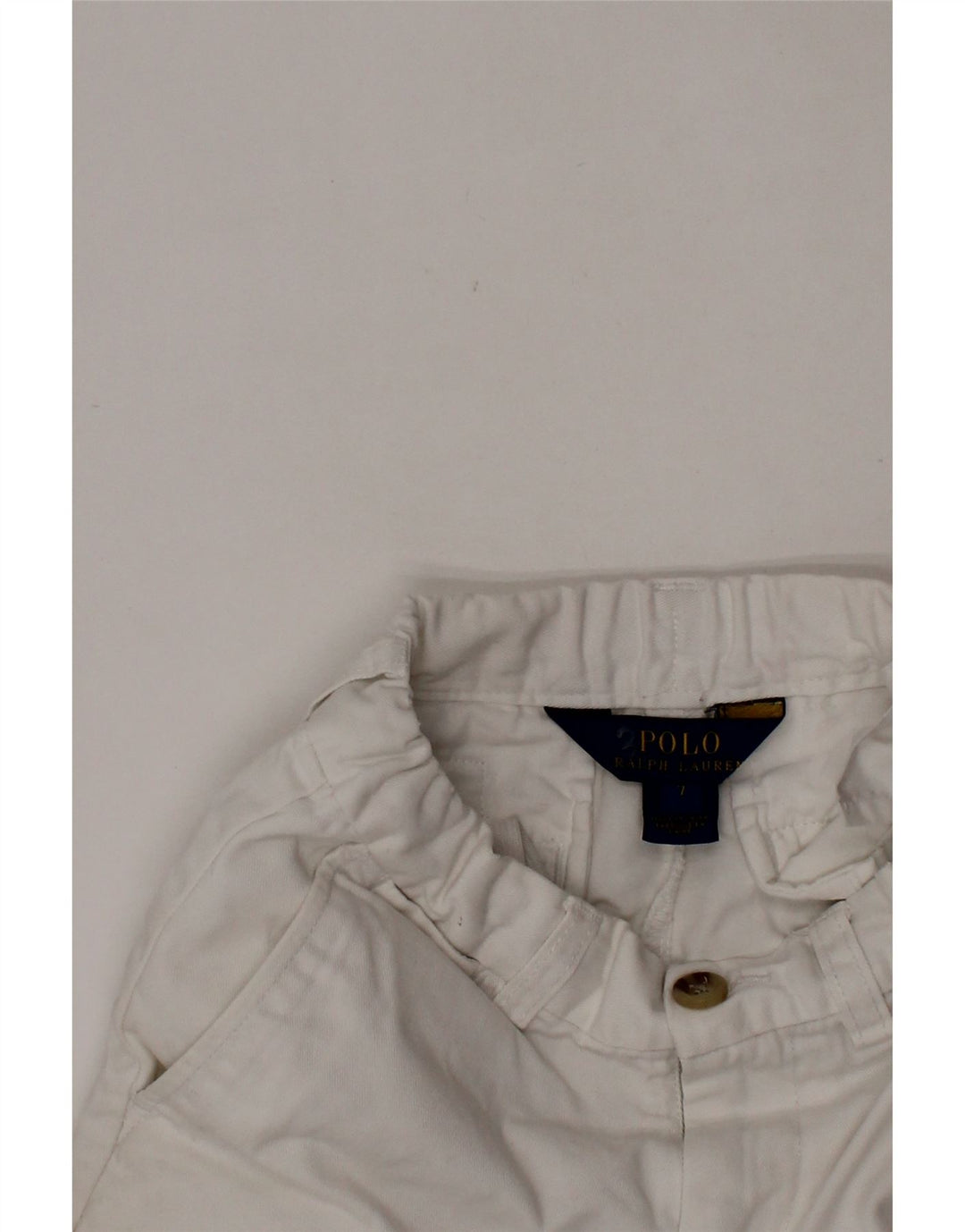 POLO RALPH LAUREN Short Chino Garçon 6-7 ans W22 Coton Blanc