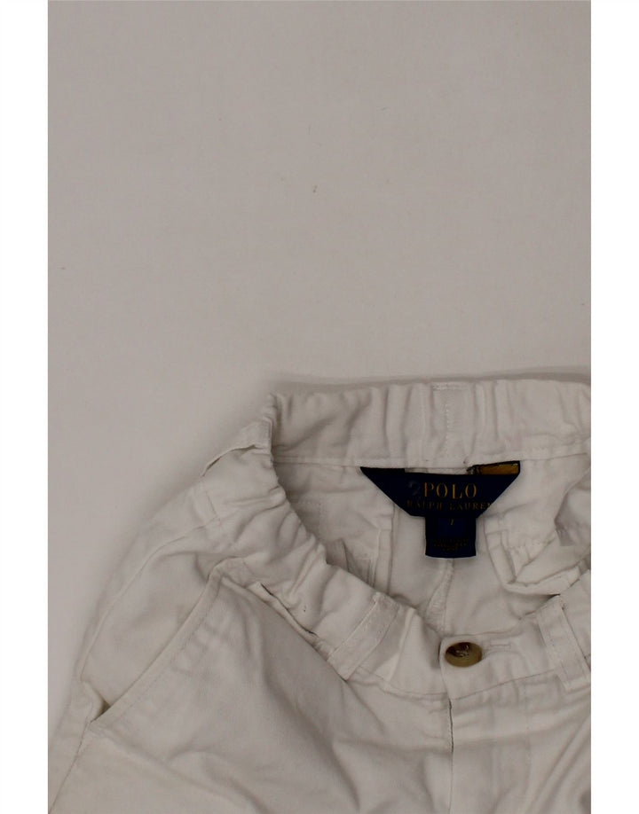 POLO RALPH LAUREN Short Chino Garçon 6-7 ans W22 Coton Blanc
