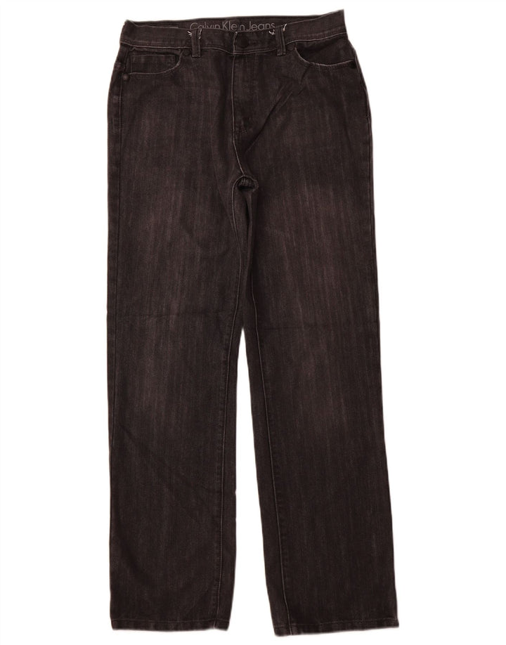 CALVIN KLEIN Jean droit Rebel pour fille 15-16 ans W30 L29 Noir Classique