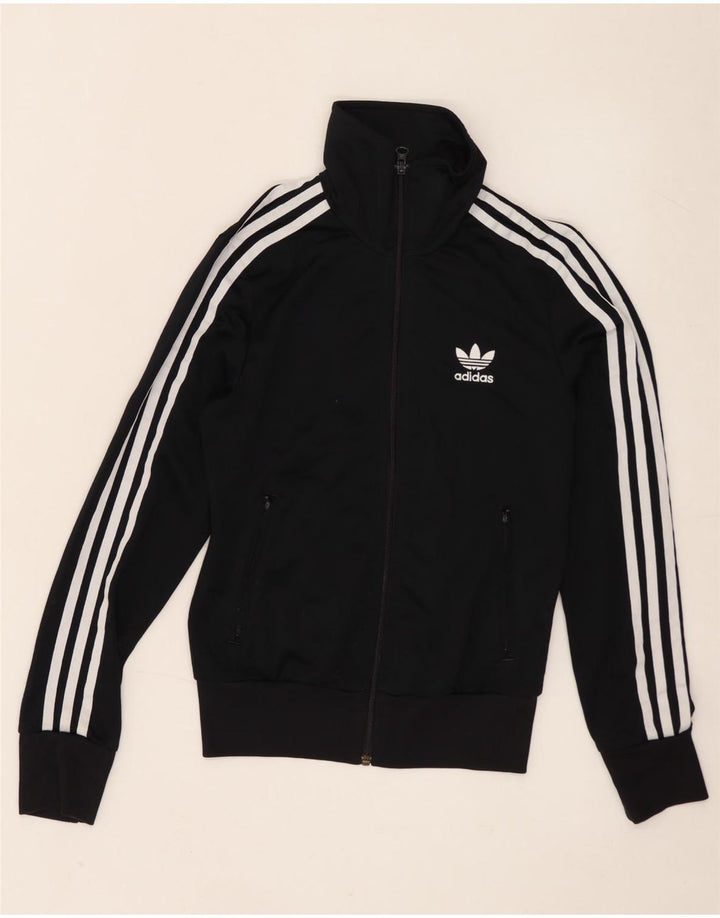 Adidas Veste de survêtement graphique pour femme UK 8 Small Noir Polyester