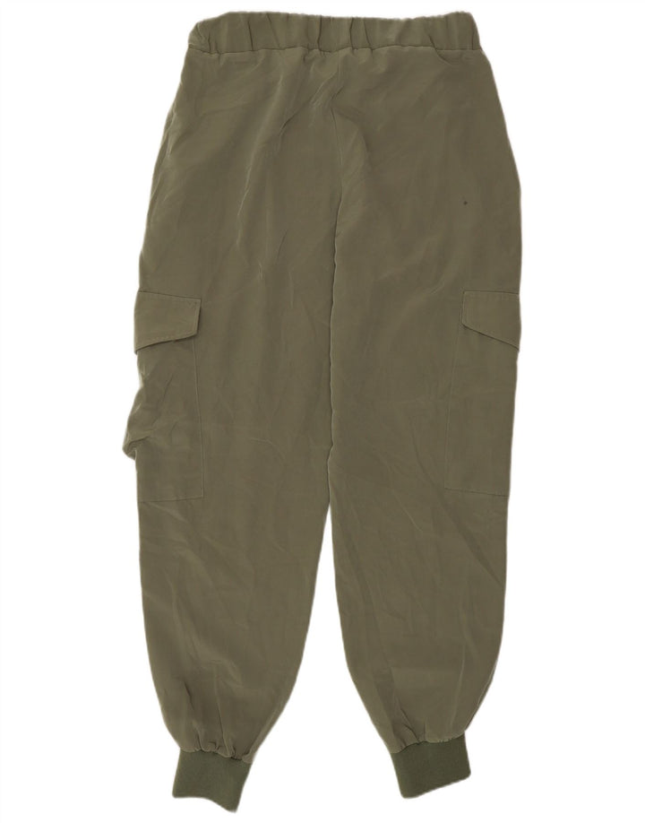 Zara Pantalon Cargo Joggers Femme Petit W28 L27 Kaki Polyester