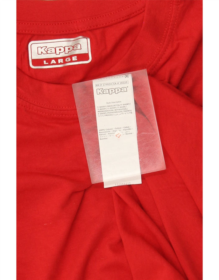 Kappa T-Shirt Homme Haut Large Rouge Coton