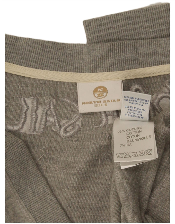 North Sails Sweat-shirt graphique pour femme UK 10 Petit coton gris