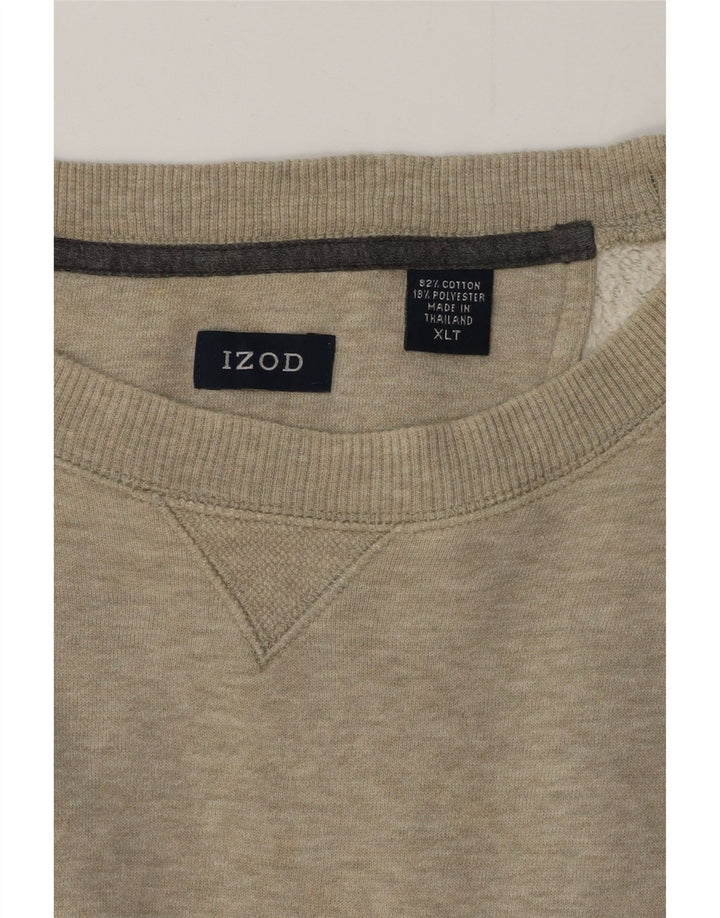 IZOD Sweat-Shirt Homme XL Gris Moucheté Coton
