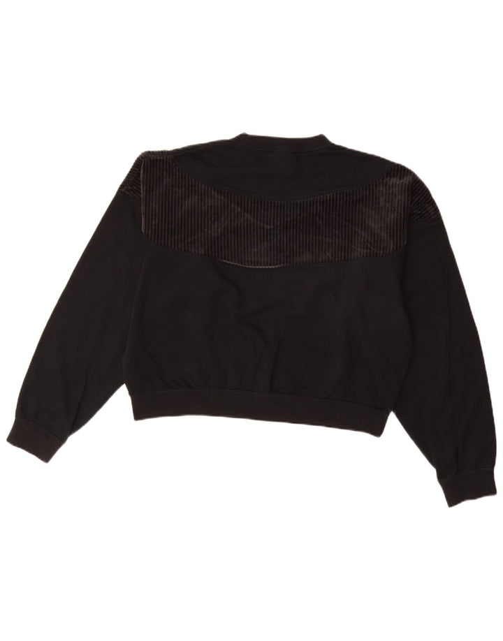 NIKE Sweat-shirt surdimensionné pour femme UK 10 Petit coton noir