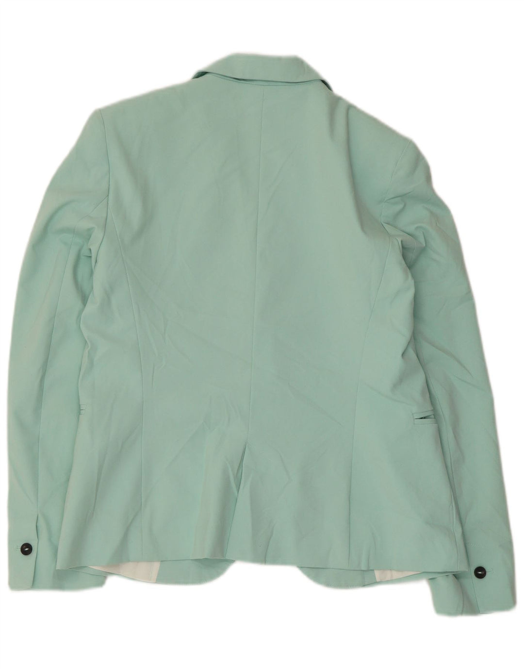 Zara Veste Blazer 1 Bouton Femme EU 40 Vert Moyen Polyester