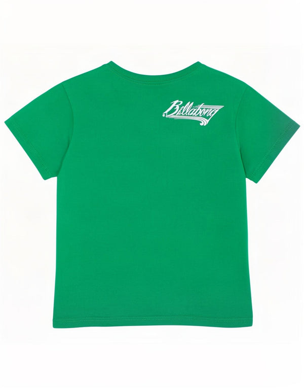 Billabong Boys Graphic T-Shirt Top 5-6 ans Vert Coton