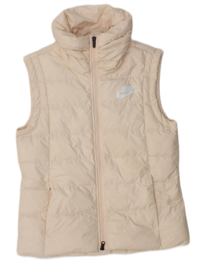 NIKE Gilet rembourré pour femme UK 44 Polyester beige moyen